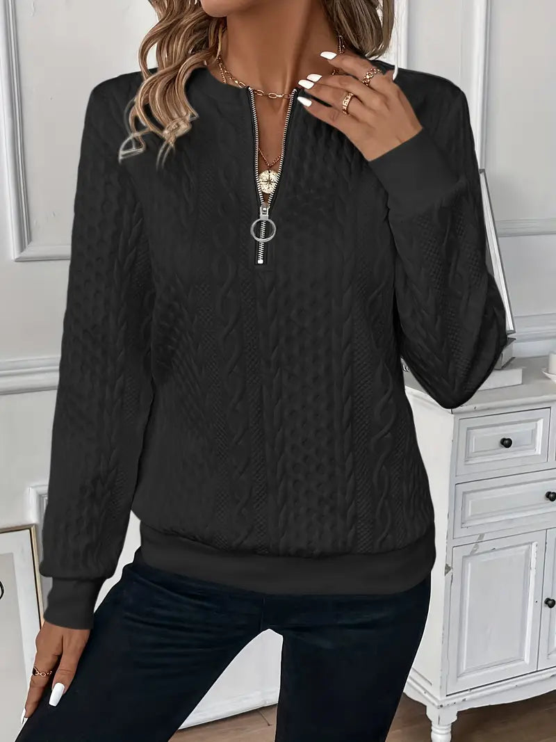 Zulema® | Elegant zip-up sweater for comfort and style