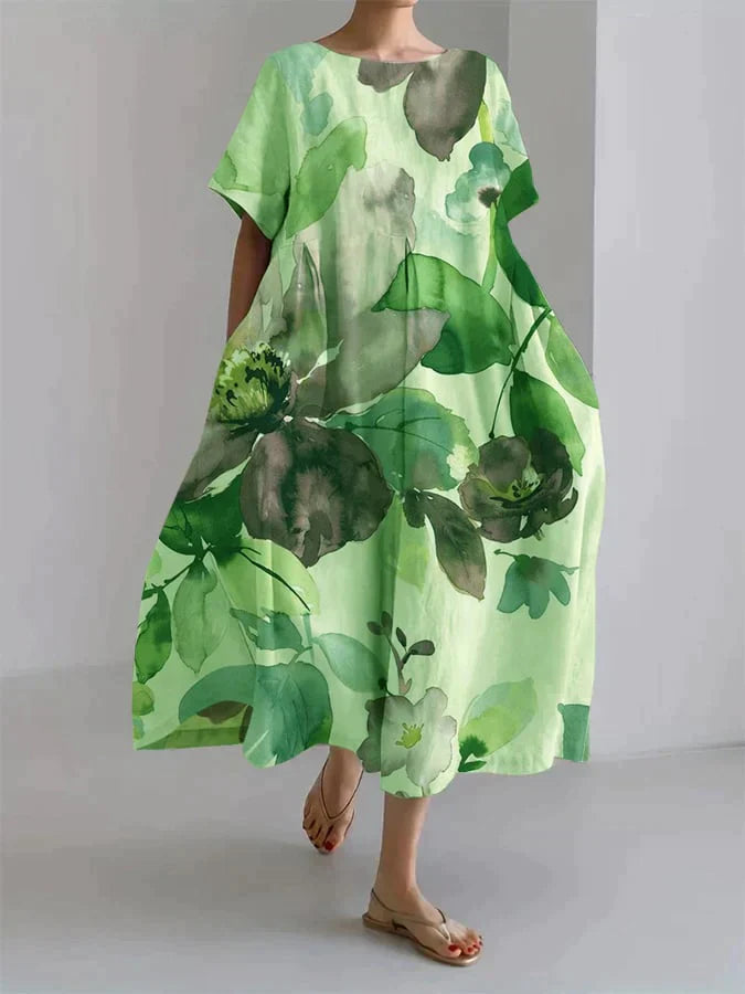 Quilla® | Loose women's dress with botanical floral print