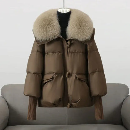 Vera® | Winter coat with luxurious fur collar