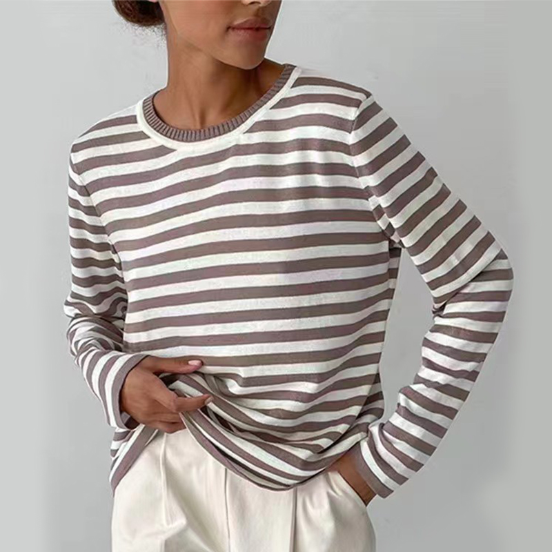 Carmen® | Striped shirt with a ribbed collar