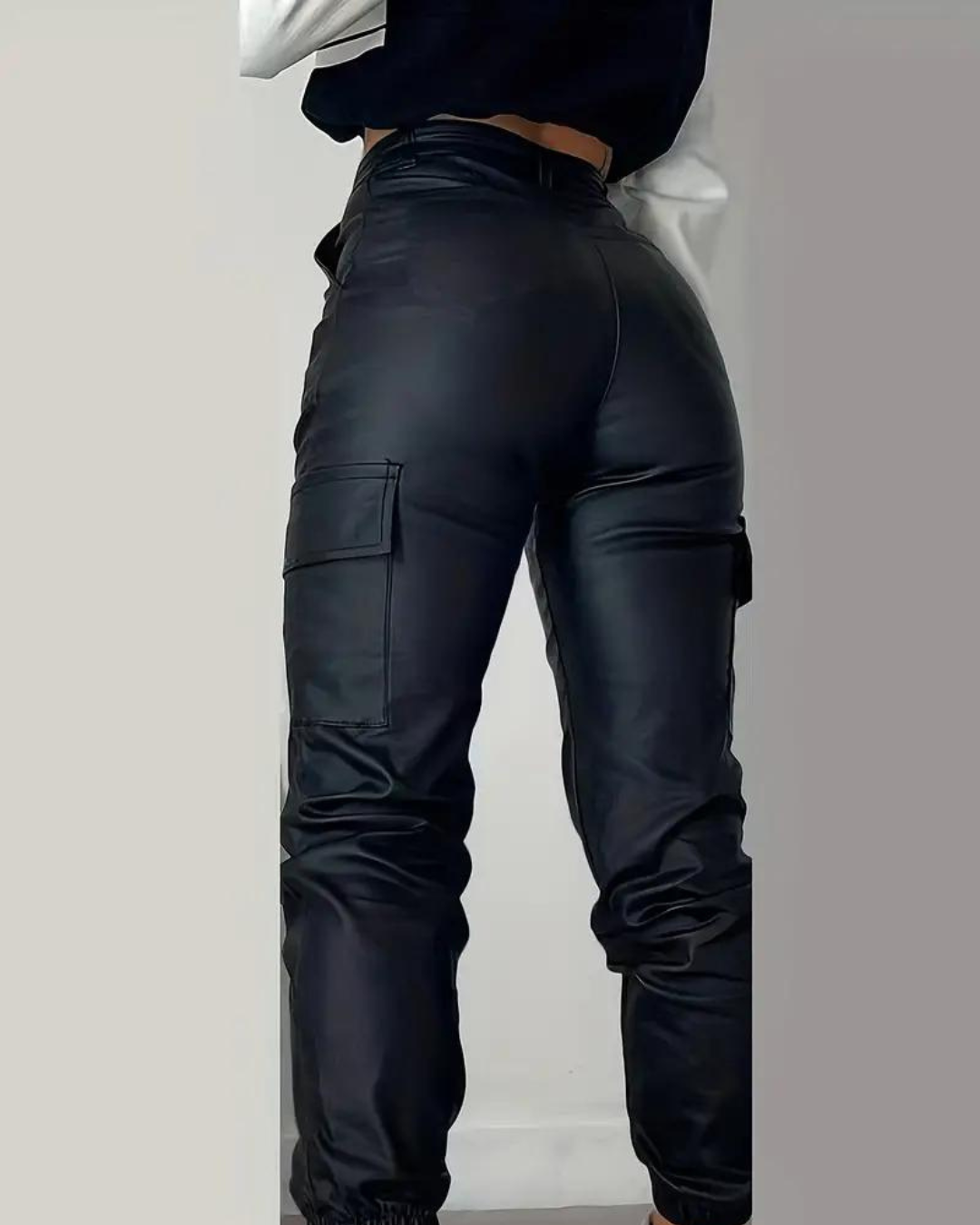 Yolanda® | Leather cargo pants