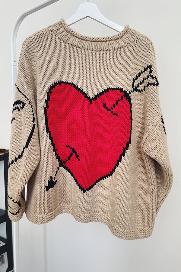 Ximena® | Love is a gift. Creative love pattern knitted sweater