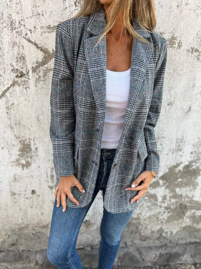 Virginia® | Stylish checked winter blazer for women