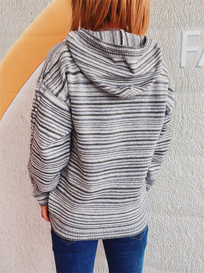 Zoe® | Striped long sleeve hoodie