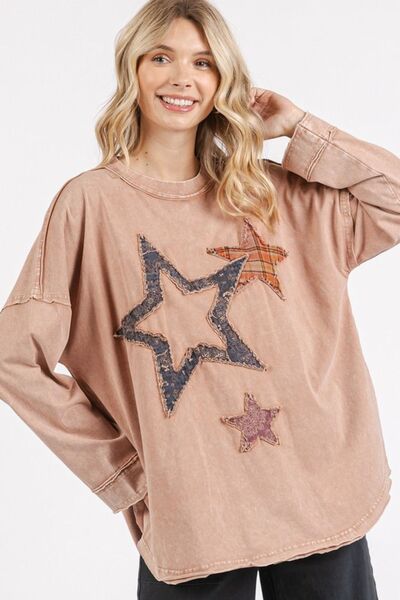 Tatiana® | Long sleeve t-shirt with star patch