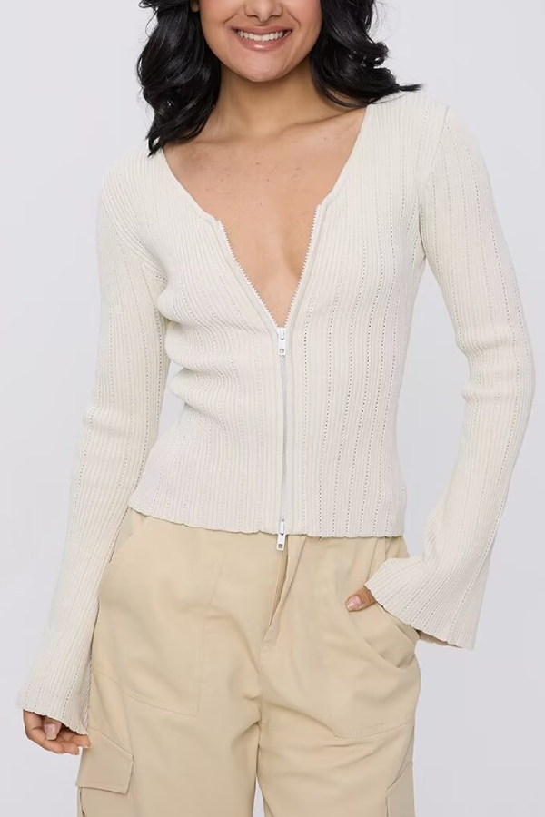 Toni® | Slim cardigan with V-neck