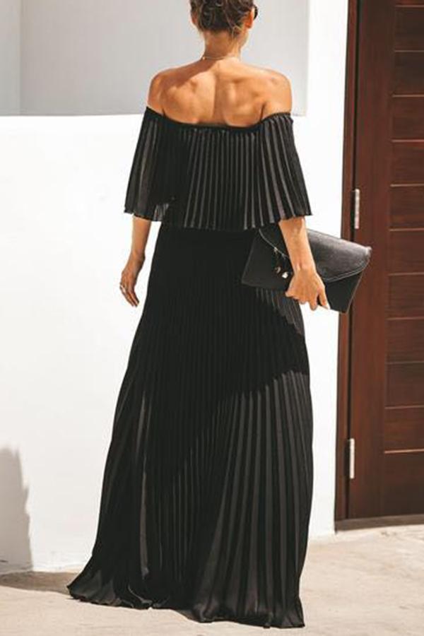 Quinlan® | Long dress with ruffles