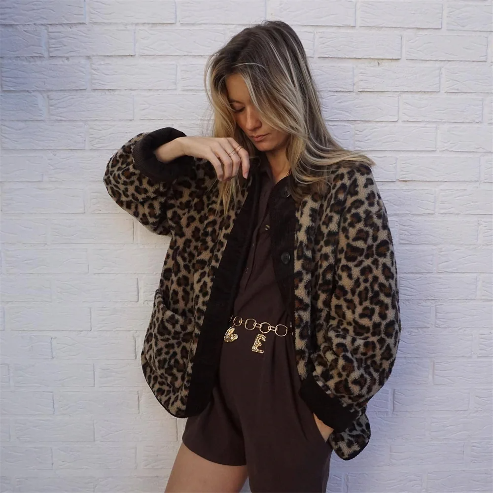 Yadira® | O-neck leopard print jacket