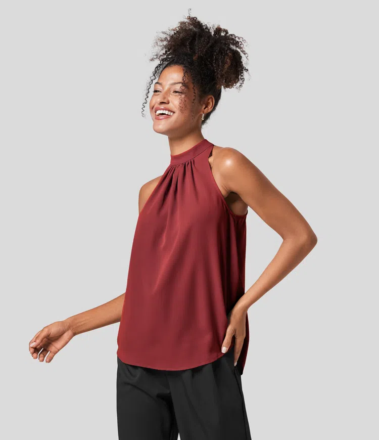 Sydney® | Women's halterneck blouse with back