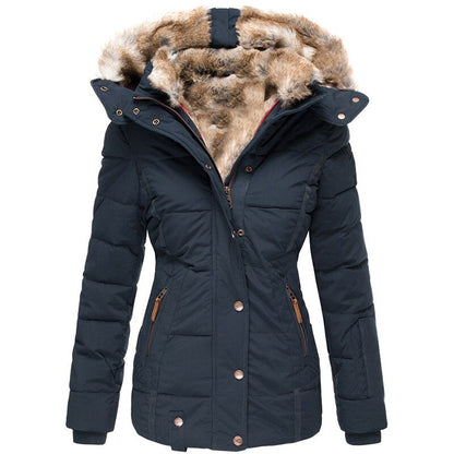 Tahlia® | Warm winter jacket with removable fur collar