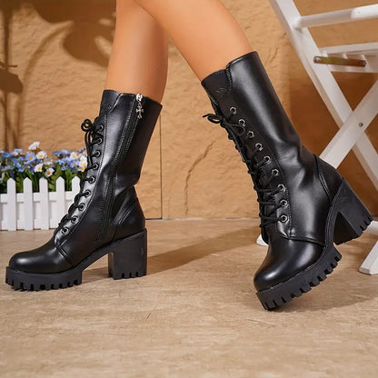 Adelaida® | Stylish boots with a medium block heel