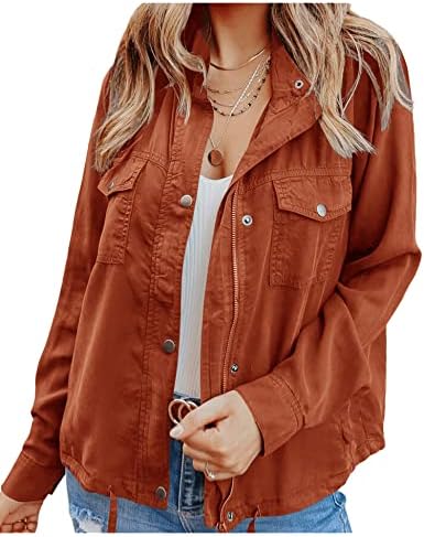 Yasmina® | Women's Outdoor Military Utility Jacket Safari Jacket with Drawstring