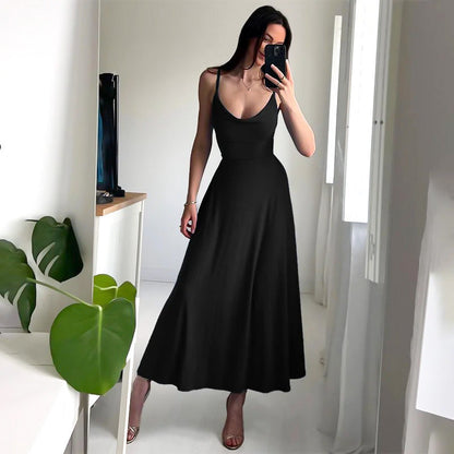 Vittoria® | Long, figure-hugging dress with thin straps