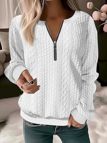 Talia® | Solid color long sleeve sweater