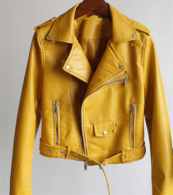 Thea® | Cropped leather jacket for her: Stylish 2024