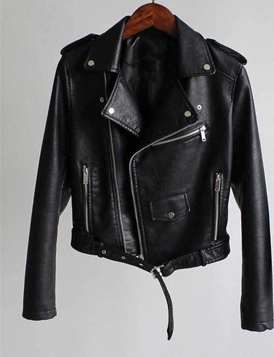 Thea® | Cropped leather jacket for her: Stylish 2024