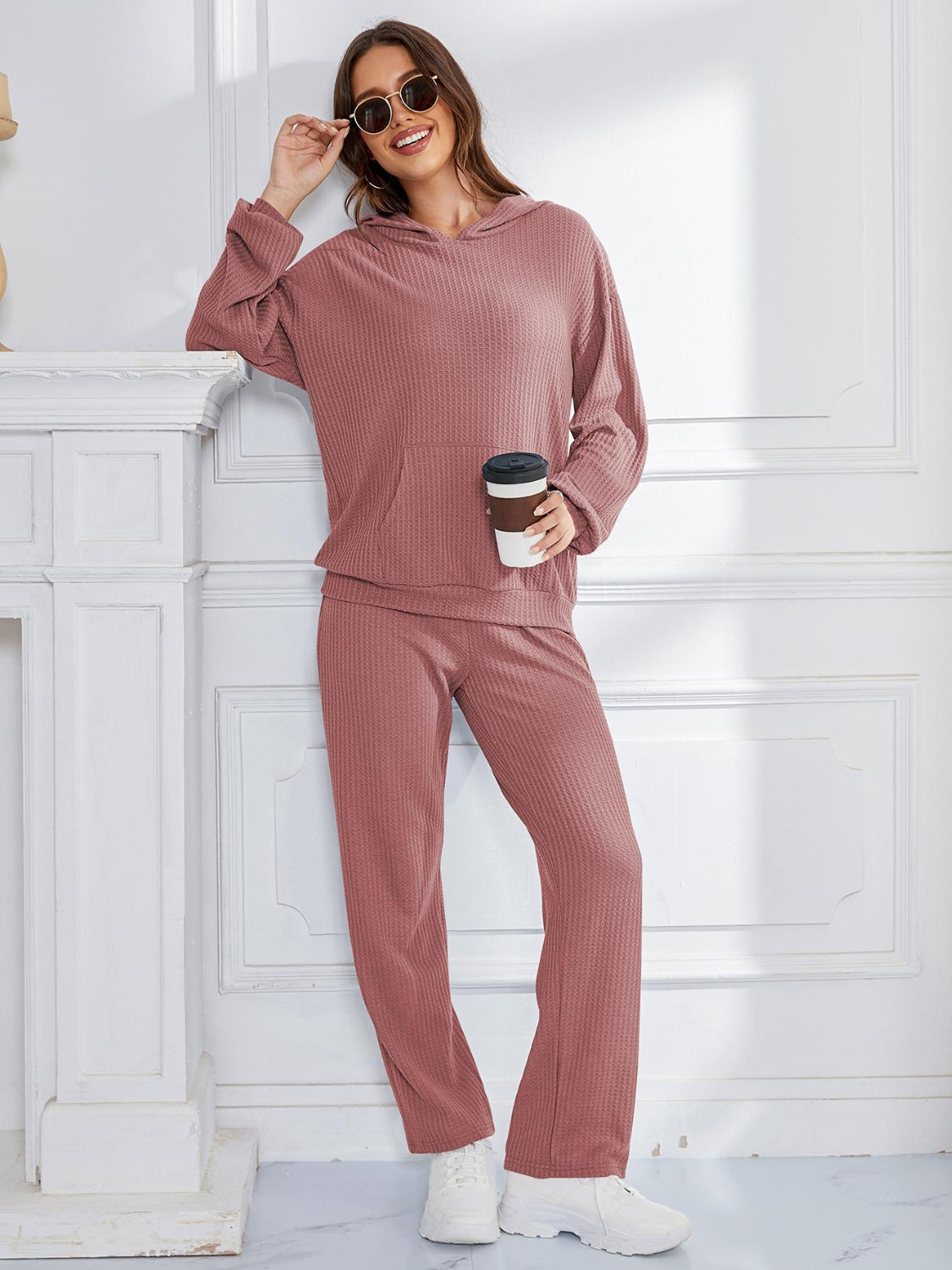 Zahira® | Long-sleeved hoodie and drop-shoulder trousers set