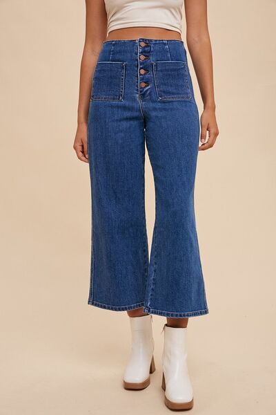 Verónica® | Button-front, high-waisted jeans