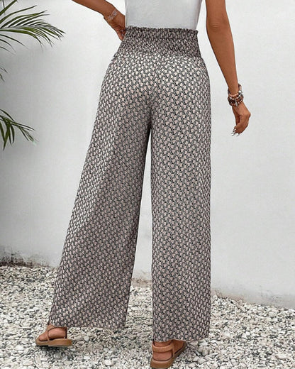 Winona® | Elegant wide-leg trousers with a geometric print