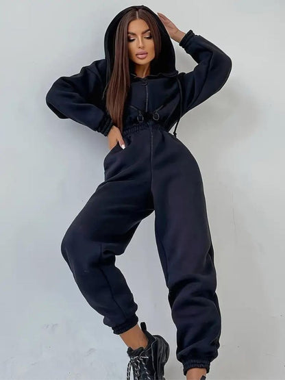 Nadia® | Jumpsuit with hood and drawstring