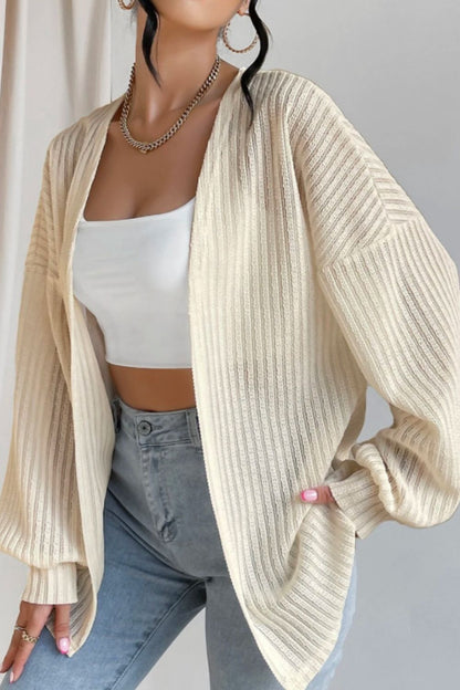 Zara® | Long sleeve open front cardigan