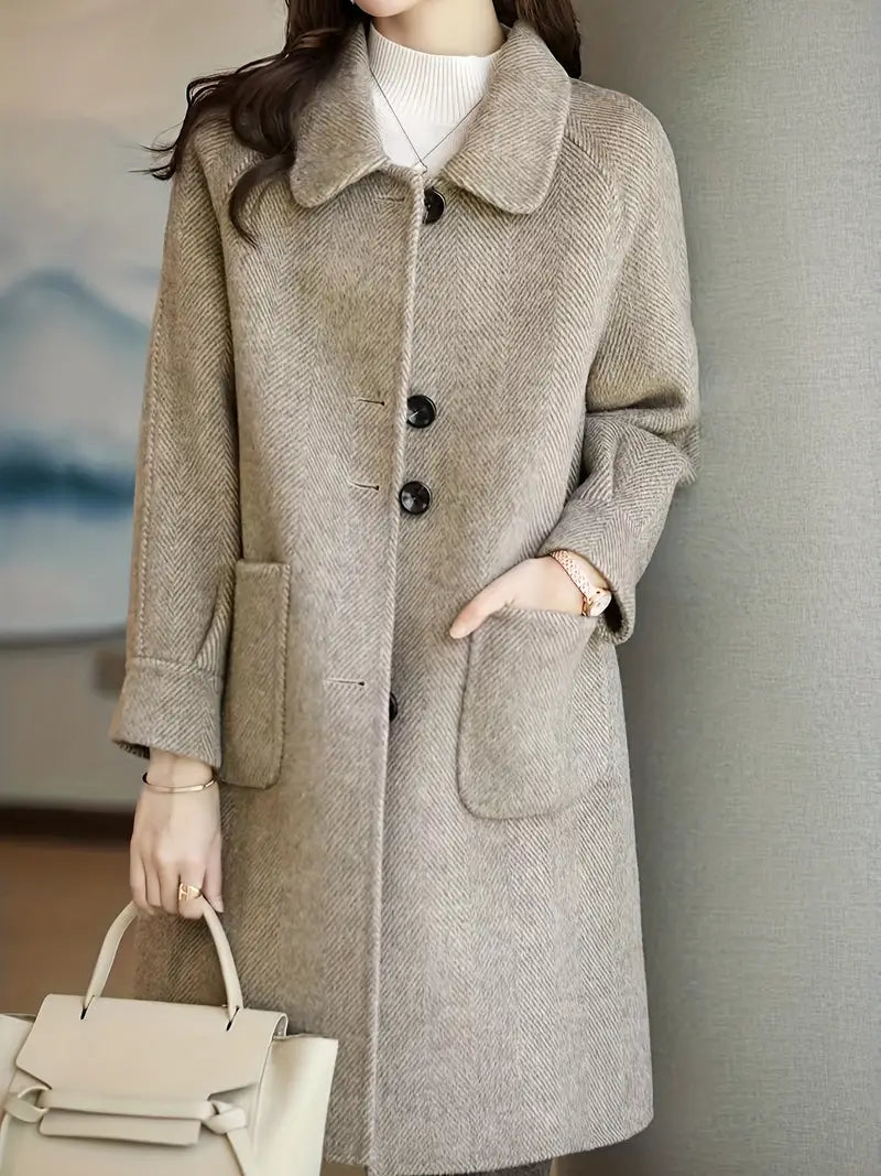 Thalassa® | Refined oversized mid-length wool coat