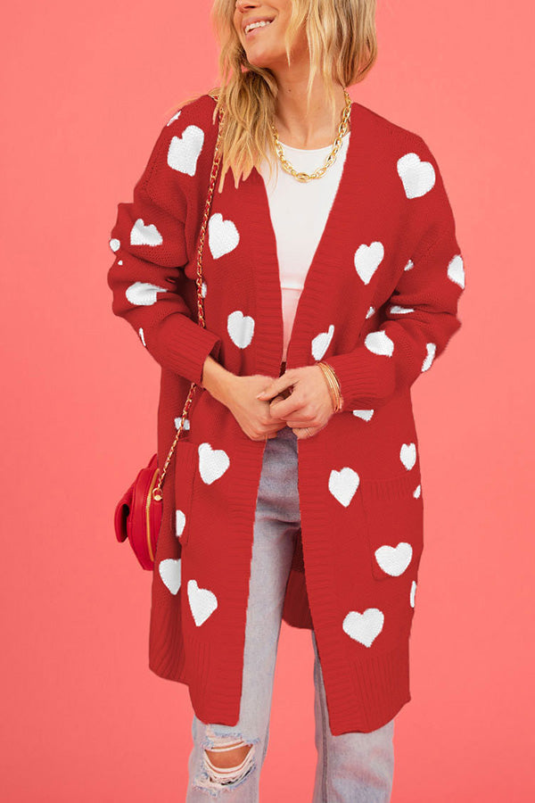 Alicia® | Love cardigan. Love cardigan with V-neck and mid-length pocket