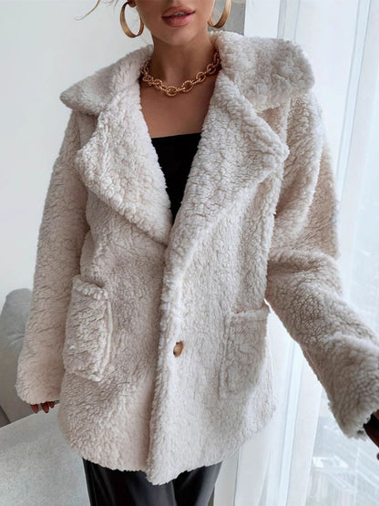 Pink® | Fluffy, long-sleeved coat with an open front