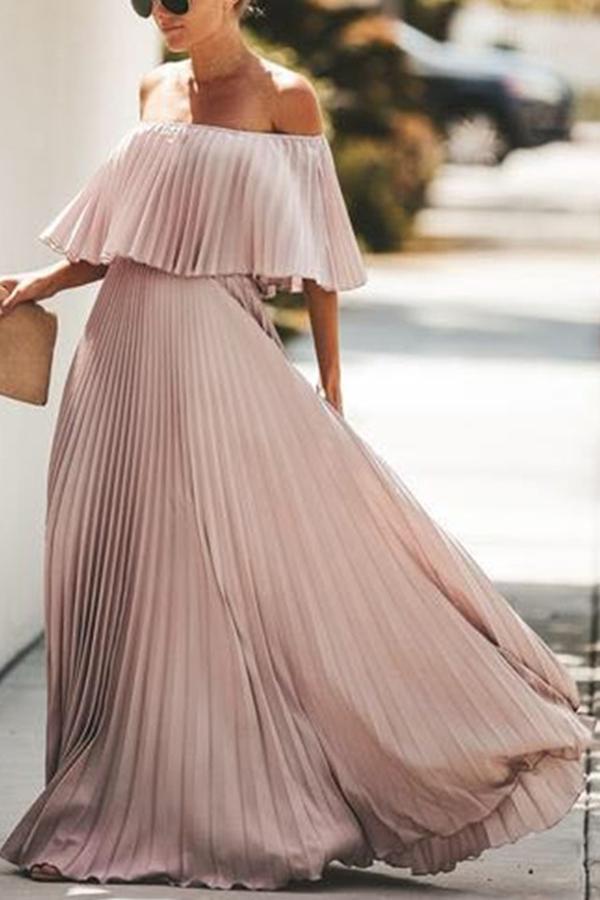 Quinlan® | Long dress with ruffles