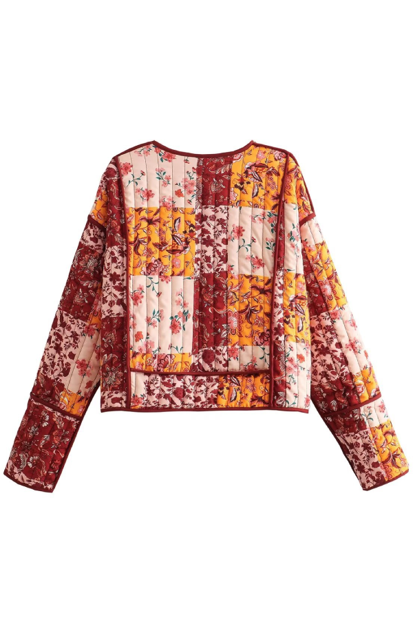 Susana® | Loose, casual, short cardigan made of quilted cotton