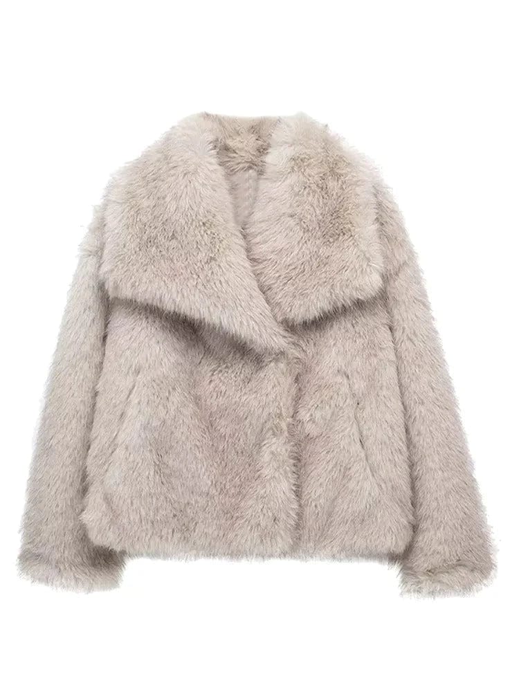 Verónica® | Short jacket with imitation fur effect