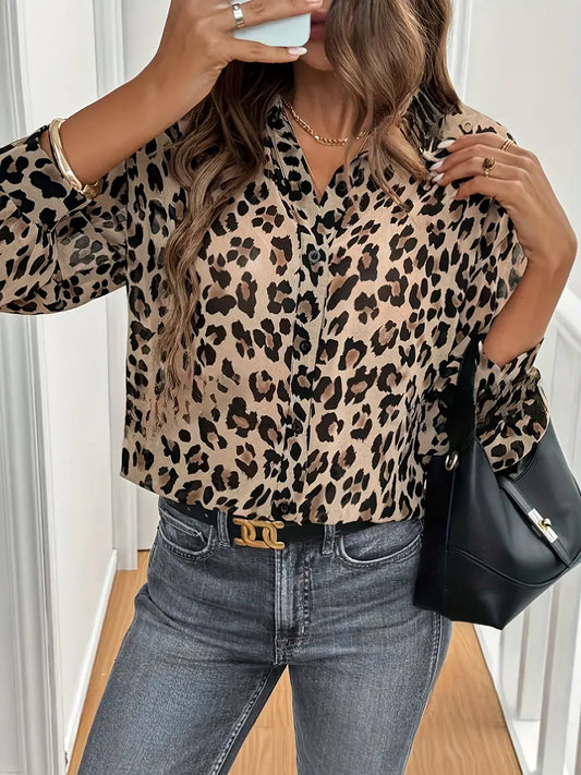 Cecilia® | Chic, Wild, Elegant Leopard Print Shirt