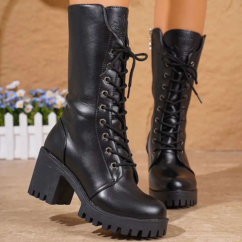 Adelaida® | Stylish boots with a medium block heel