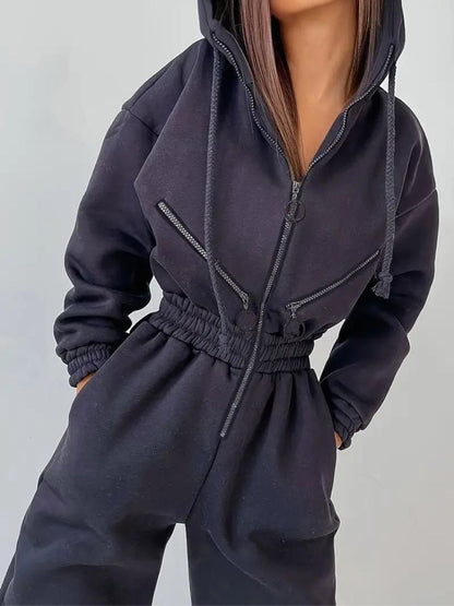 Nadia® | Jumpsuit with hood and drawstring