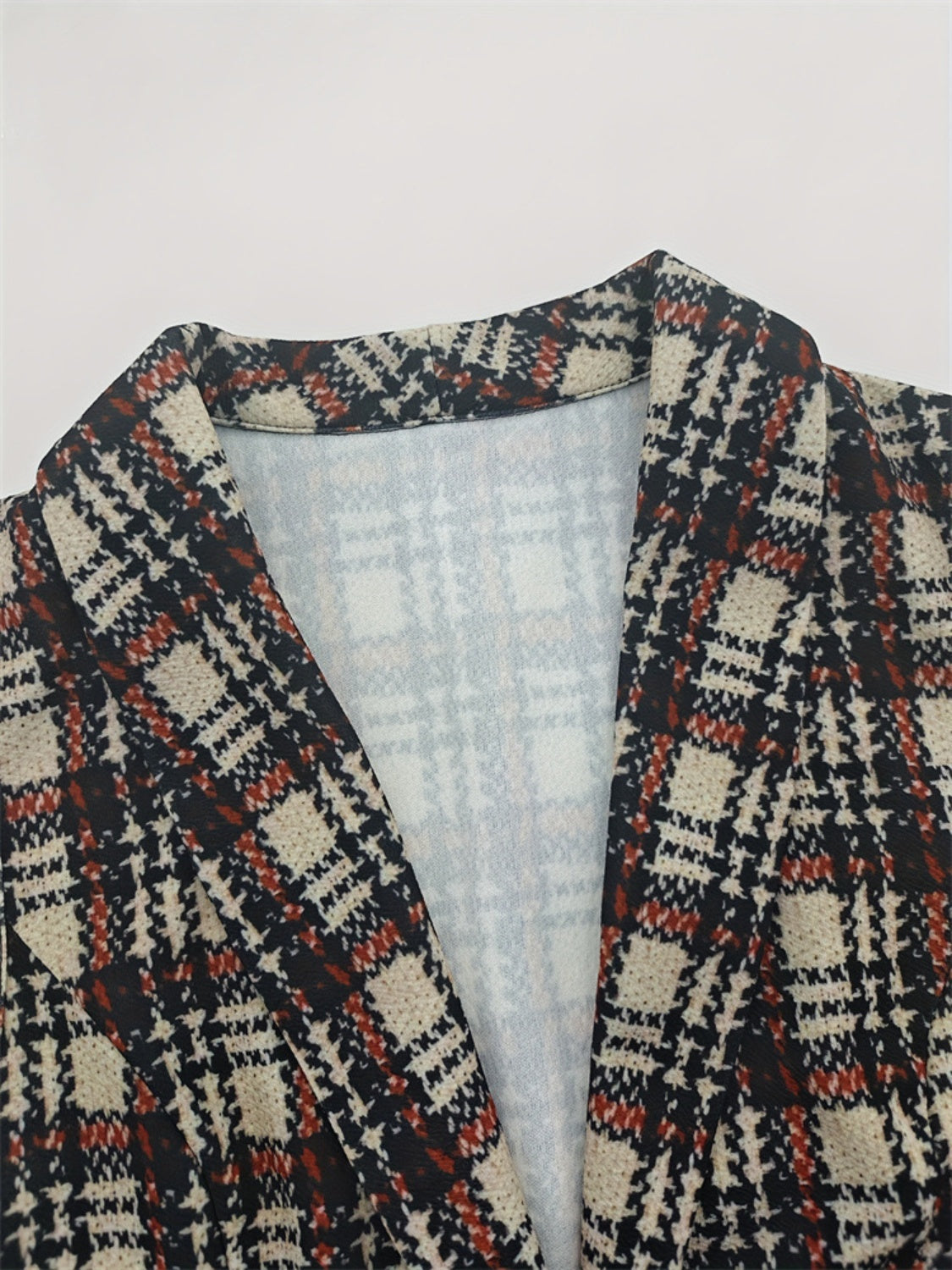 Perla® | Checked vest with button placket and collar