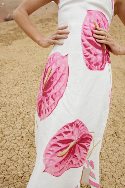 Virginia® | Strapless printed bodycon midi skirt