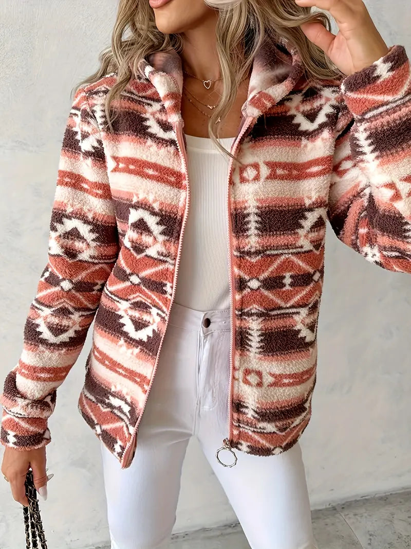 Stella® | Printed woven jacket with hood for women