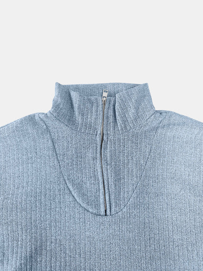 Teresa® | Full size quarter zip long sleeve top