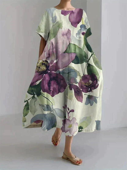 Quilla® | Loose women's dress with botanical floral print