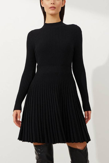 Pomona® | Pleated knitted mini dress