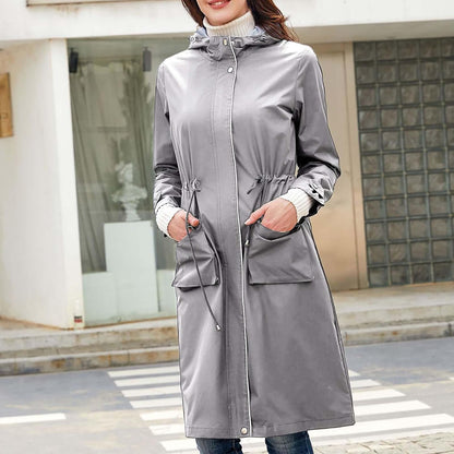 Tatiana® | Long casual windbreaker for women in autumn