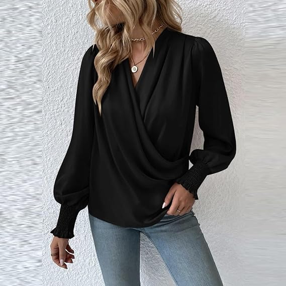 Tamsin® | Shirt with pleated puff sleeves