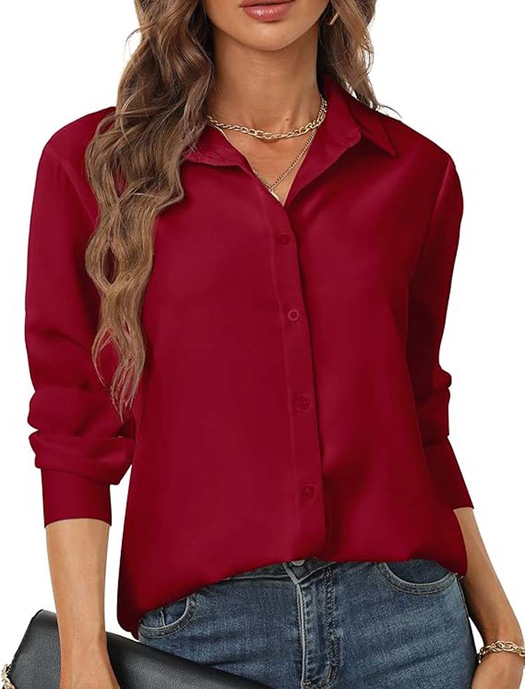 Suzanne® | Classic long sleeve button down shirt