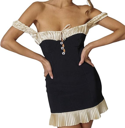 Tatiana® | Mini dress for women with spaghetti straps and pleats