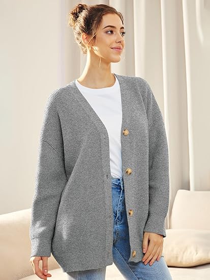 Tatjana® | Lightweight cardigan with V-neck and buttons