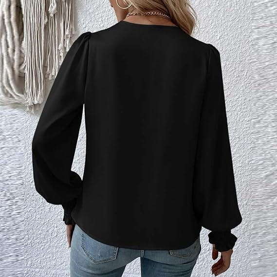 Tamsin® | Shirt with pleated puff sleeves