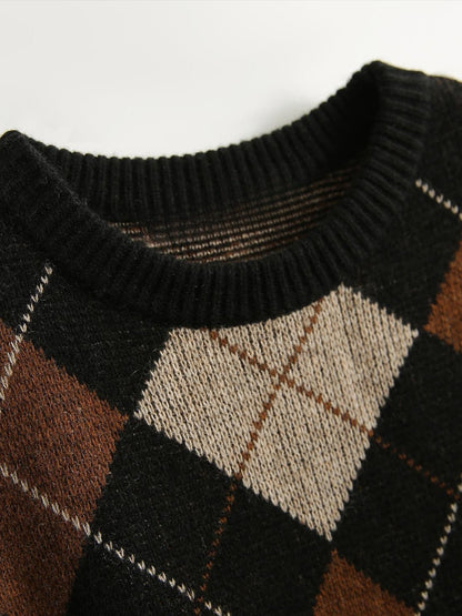 Vespera® | Diamond Checked Sweater