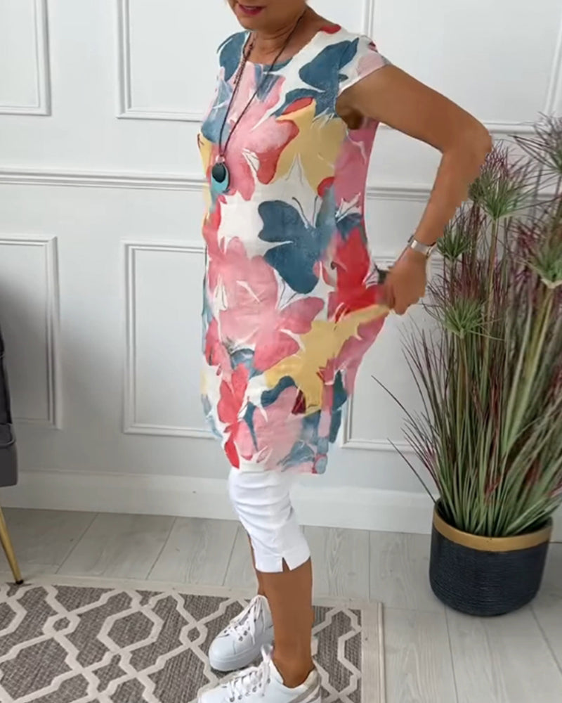 Rafaela® | Colorful, casual and long floral top