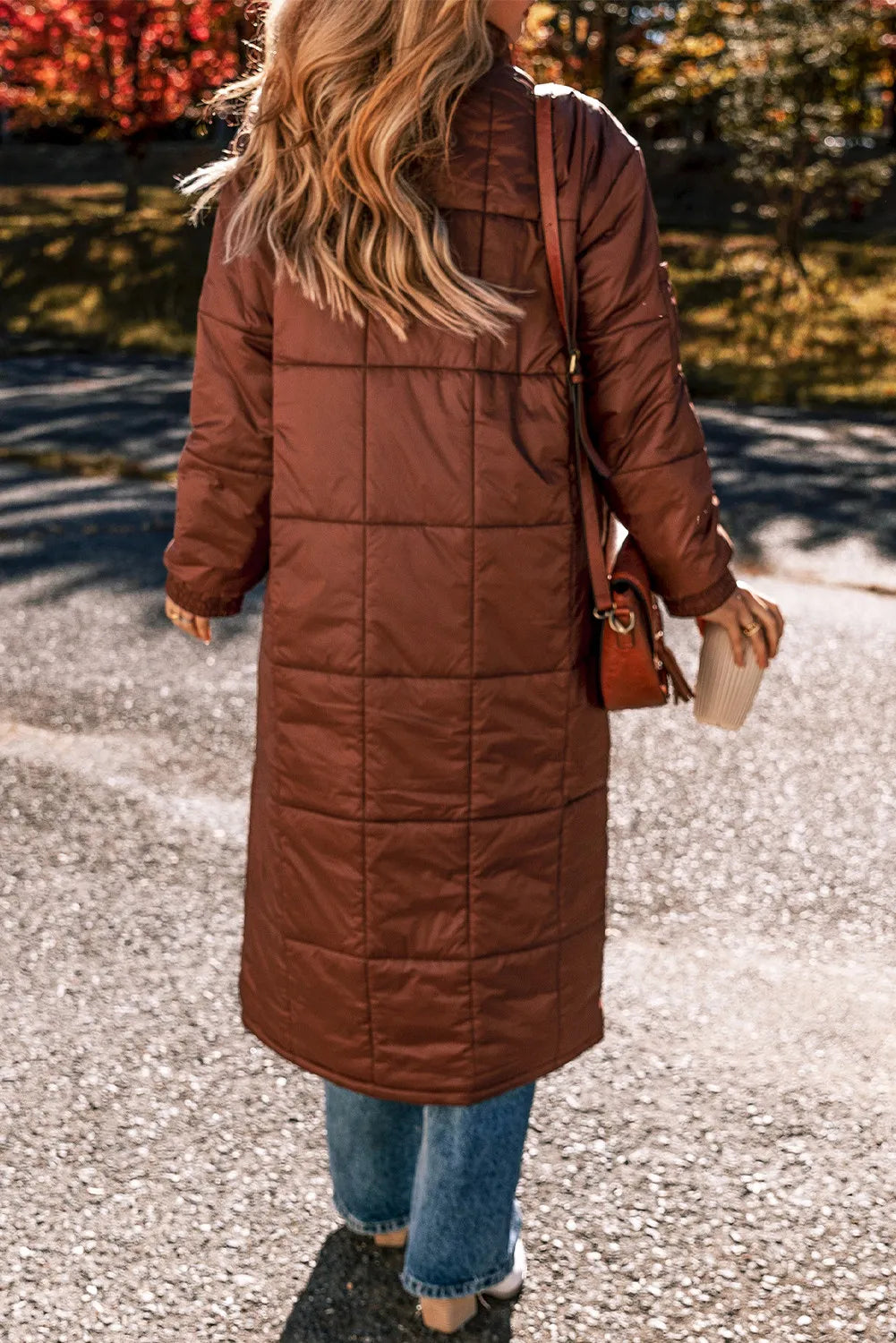 Teodora® | Long-sleeved winter coat with pockets and bubble structure