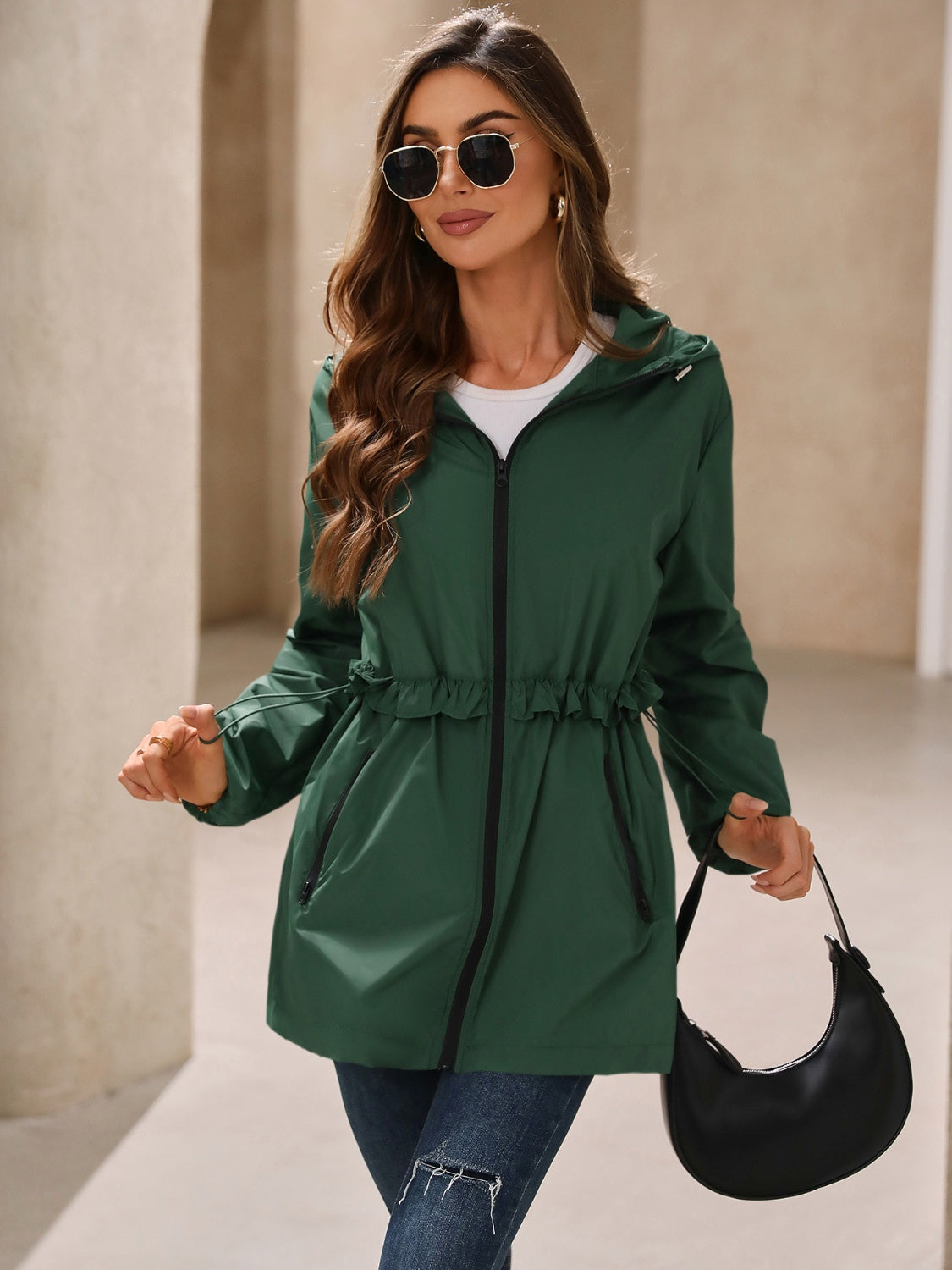 Paulina® | Waterproof, long-sleeved outdoor windbreaker with hood